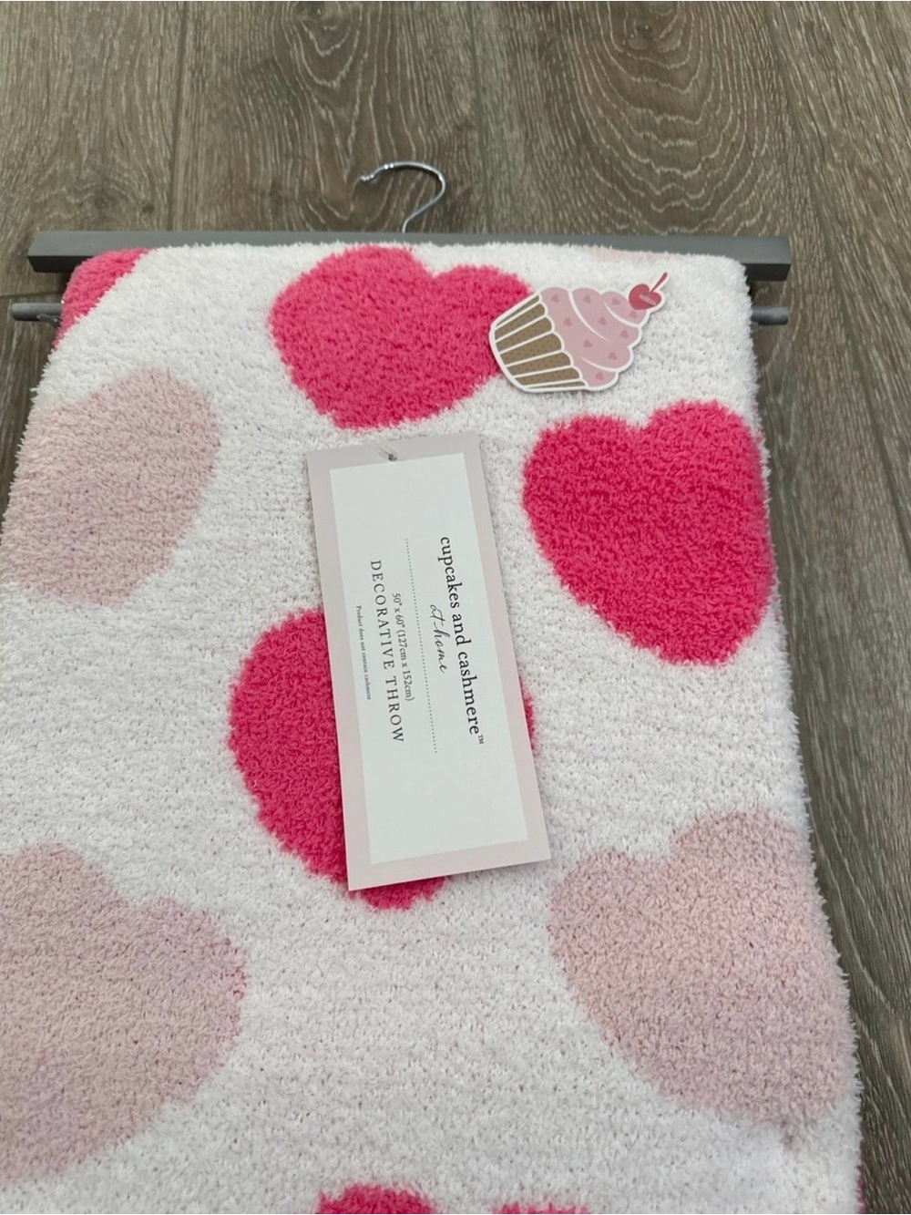 New Cupcakes and Cashmere Reversible Heart Blanket